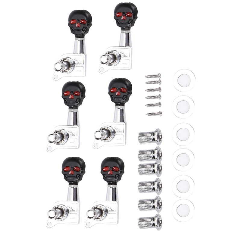 Skull Shape Tuning Peg Zinc Alloy Machine Heads Tuner Set