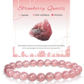 MEGAMUS Crystal Bracelet for Women 8mm Natural Gemstone Beaded Bracelets Stretch Healing Bracelets Jewellery Yoga Friendship Gifts