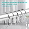 30PCS Shower Curtain Rings, Curtain Hangers Hanging Shower Clips,Stainless Steel