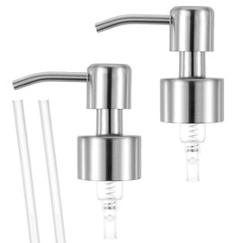 2 Pack Soap Dispenser Pump, Soap Dispenser Replacement Pump Stainless Steel Hand Dispensers Top for Hand Dish Bottle Shampoo Bottle