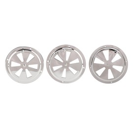 VOBOR Ventilation Grille Lockable Stainless Steel Ventilation Rosette Round Quality Gill Plate Double Pack for Smoker, Boat, Camper, House