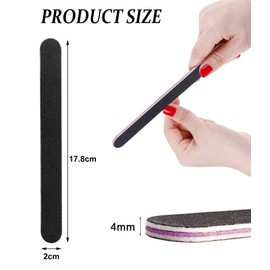 20PCS Professional Nail Files, Double Sided Emery Board, Washable 100/180 Grit Nail Files, Emery Board Nail Shaping Manicure Tools for Nail Styling Tools Pet Grooming Tools
