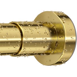 ZYRW Shower Curtain Rod 36-68 Inches (3-5.6ft) Non Rust Adjustable Shower Rod Spring Tension Non Slip No Drilling Stainless Steel Shower Rods for Bathroom Window