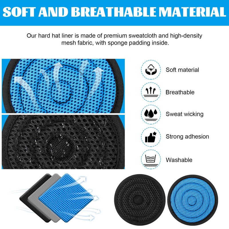 Hard Hat Top Pad, Washable Cooling Hard Hat Inserts/Liner/Cushions Replacement