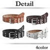 White Fang BT280 Women's Belt, Leather, Stylish, Chain, Keyring, Lock,