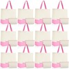 Sanwuta 24 Pcs Canvas Tote Bags Bulk 18.5" Cotton Cosmetic