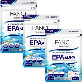 FANCL EPA & DPA 90-Day Supplement (30-Day Supply x 3 Bags), Blue Fish, For Lack of Fish (Essential Fatty Acids/Diets), Nutrition, Health, Omega 3 Fatty Acids