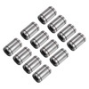 sourcing map 12pcs LM10UU Linear Ball Bearings, 10mm Bore Dia,