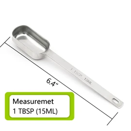 BERYLER 1PCS 1tbsp (3tsp, 15ml, 1/2oz) Single Measuring Spoon, Stainless Steel Long Handle Individual Teaspoons Only