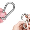 wonkeken Set of 18 Carabiners, Three Sizes of Stainless Steel