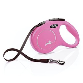 Flexi Nueva Correa retráctil clásica para Perro (Cinta), 16 pies, Mediano, Rosa (CL2MT5.250.P)