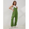 Lentta Women's Causal Jumpsuits V Neck Sleeveless Harem Overalls Stretchy