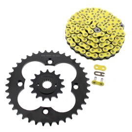 Chain & Black Sprockets fit Honda 400EX TRX400EX 1999-2004 Yellow Non O-Ring 15/38 94L