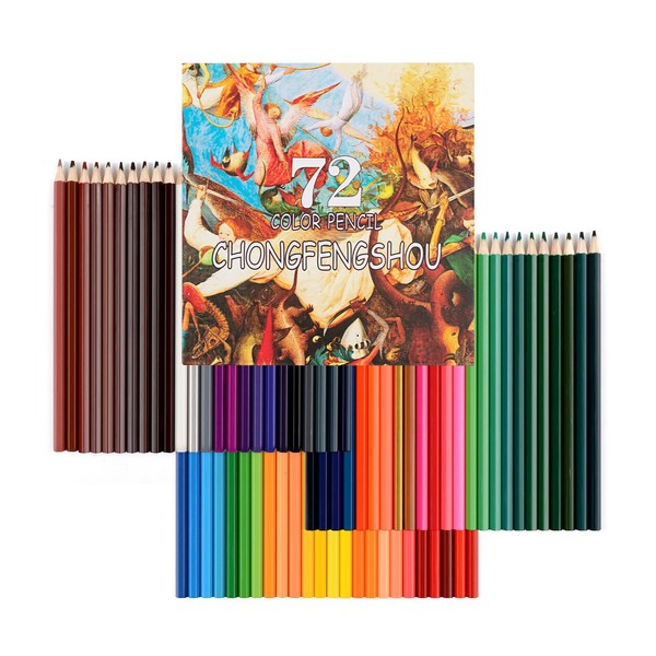 Colored Pencils Set of 72 Ninonly Oil-based Colored Pencils with Soft Leads for Adults and Kids Coloring Books, Doodling, Fine Arts, Students, Beginners, Node Kids, Storage Case, Perfect Gift