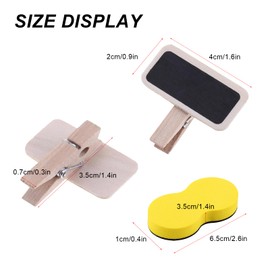 Pack of 25 Mini Chalkboards for Writing on Woods, Mini Chalkboard with Stand, Mini Wooden Boards with Easel, Wooden Chalkboard Small, for Birthday, Buffet, Party