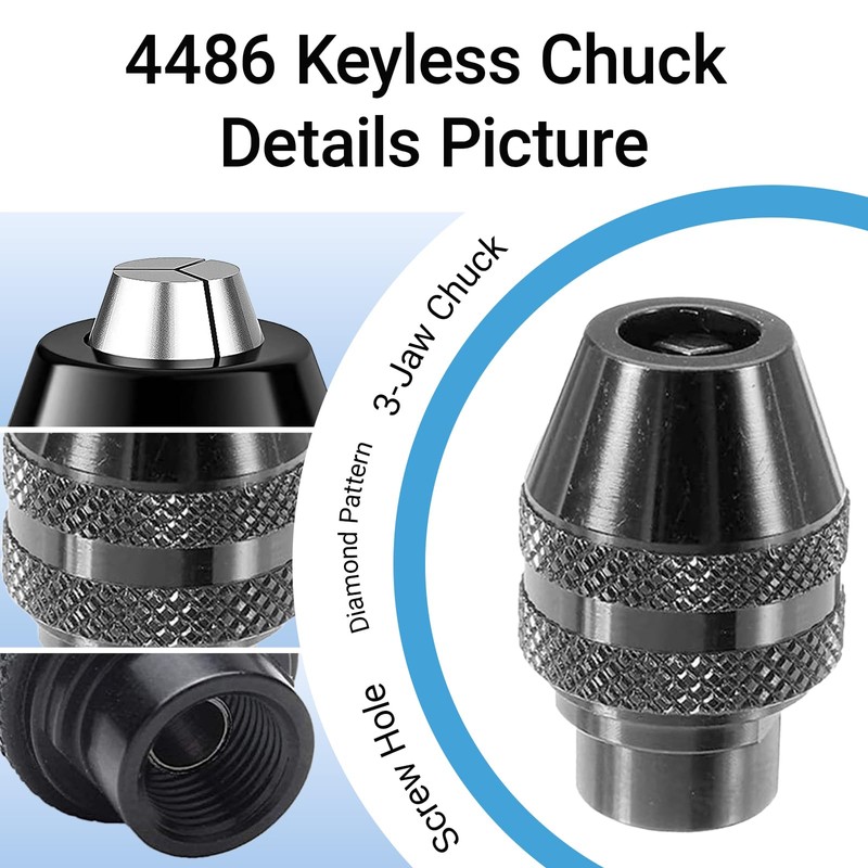 4-Pack 4486 Quick Change Keyless Drill Chuck for Dremel Rotary