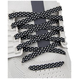 Endoto Shoe Laces for ON CloudMonster, 7MM Flat Shoelaces Replacement Women Men Sneakers Strings(Color:Black&White,Size:41Inch)