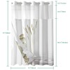 Shellspace No Hook 3 in 1 Shower Curtain with Snap