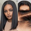 SOOFFSOR Straight Lace Front Wigs Human Hair 16 Inch Lace