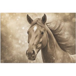 Heartwarming Horse Large Decoupage Paper, 20" x 30" (For Furniture, large projects) (Reversed Image)