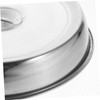 Healeved 2Pcs Stainless Steel Steak Cover, 24cm Round Griddle Dome,