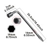 AUXBC 19mm Car Spare Tire Lug Wrench, Heavy Duty L-Type
