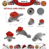 DolliBu Manatee Firefighter Stuffed Animal with Name Personalization - Super