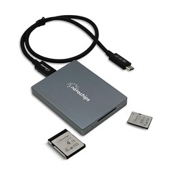Novachips 40Gbps CFexpress 4.0 Type B Reader for CFexpress Type B Cards - MagSafe Compatible Reader for Apple, Smartphones, Cameras, Desktops, Laptops and Others Type-C Cable Included