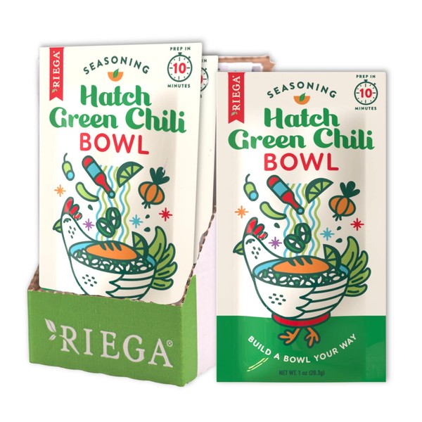 Riega Hatch Green Chili Bowl Seasoning, Authentic Hatch Green Chili