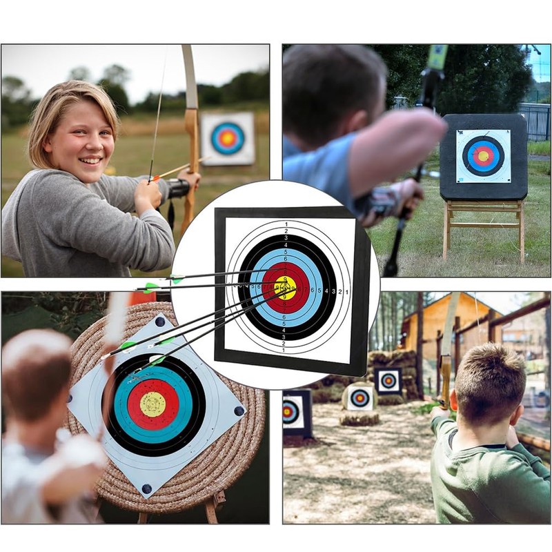 40cm Standard Archery Shooting Targets Paper, 20 Sheets Bullseye Archery