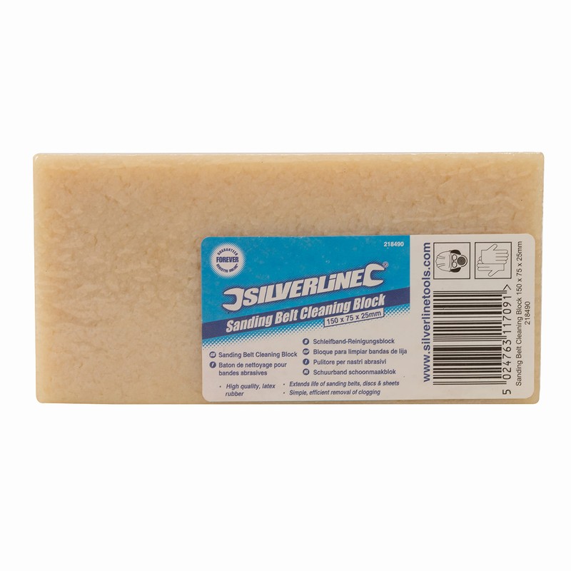 Silverline 218490 Sanding Belt Cleaning Block 150 x 75 x