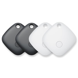 Air Tracker Tags-4 Pack, Bluetooth Tracker Works with Apple Find My APP (iOS Only, Not for Android), Keys Finder, Item Locator for Keys, Luggage, Backpack, Pets, Wallet, Replaceable Battery