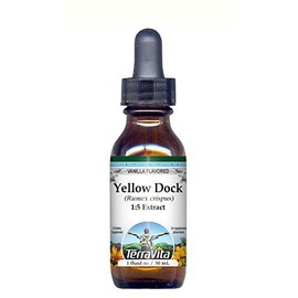 Yellow Dock (Rumex crispus) Root - Glycerite Liquid Extract - Vanilla Flavor (1 fl oz, ZIN: 101591) - 2 Pack