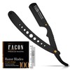 100 BLADES + Facón Professional Classic Straight Edge Barber Razor