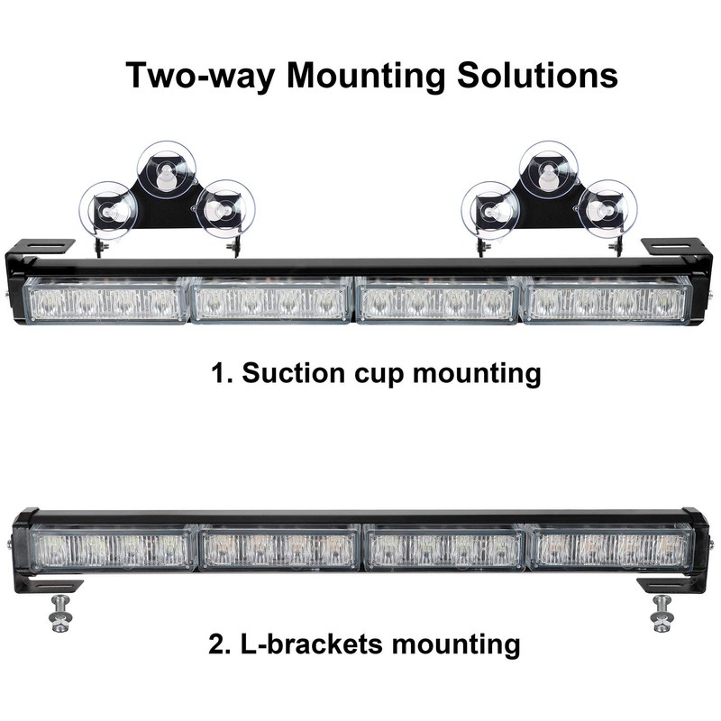 ASPL 2x16.8 inch Emergency Flashing LED Traffic Advisor Strobe Light