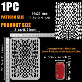FINGERINSPIRE Snake Skin Camo Stencil for Painting 21x29.7cm Plastic PET Camouflage Painting Stencil Hollowed Snake Skin Drawing Template Reusable Daily Theme Stencil for DIY Crafts Handwork