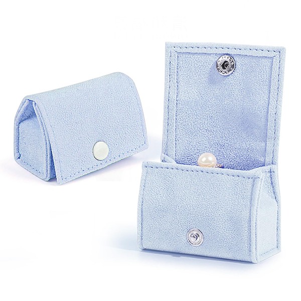 BITETH: Compact Velvet Ring Box with Plush Interior and Exterior