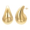 Vissen Large Teardrop 18k Gold Hoop Earrings Women's Chunky Gold-Plated