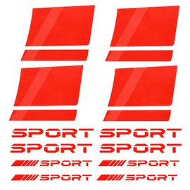 AIEX 12pcs Wheel Rim Decal Stripes, Red Car Wheel Reflective Stickers Tire Stickers for Cars for 18''- 21'' Wheels Tire Rim Safety Decoration Accessories