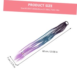 Healeved Braided Ponytail Extension for Boy Girl Colorful Hair Extensions with Soft Edges Lightweight Design and Secure Hair Rope for Daily Wear and Fashionable Styles