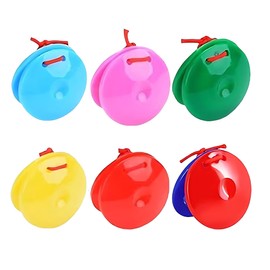 Pack of 6 Plastic Castanets for Children, Finger Castanets, Plastic Castanets, Instrument Children, Mini Castanets, Castanets Combo for Toddlers Children