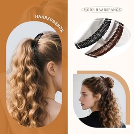 2er Set Bananen-Haarklammern in Schwarz und Braun ‚Äì Dekorative Haarschmuck-Spangen f√ºr langes Haar mit Extra-Halt (Hautfreundlicher Kunststoff und Alltagstauglich)