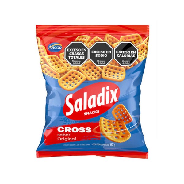 Saladix Snacks Cross - Original Flavor by Arcor, 67 g / 2.36 oz (pack of 3)