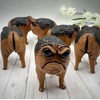 Aguoqwen Grumpy Frog Toad Statue,Angry Toad,Resin Figurine African Rain Frog