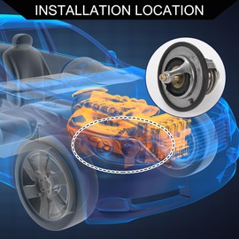 Hihaha No.8942149620 Car Thermostat for Ford for Mustang 4.6L 1996-2002 for Lincoln Town Car 4.6L 1991-2003 / Inner Engine Coolant Thermostats/Durable Metal / 1 Pcs Silver Tone