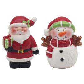 Lesser & Pavey British Designed Salt and Pepper Sets | Salt and Pepper Shaker for All Type of Kitchens | Salt Shaker & Pepper Shaker Perfect for Home or Businesses - Santa & Snowman
