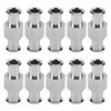 10Pcs Coupler Luer Syringe Connector Metal Double Joints Luer Lock