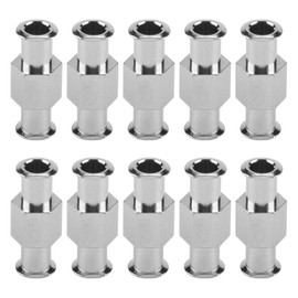 10Pcs Coupler Luer Syringe Connector Metal Double Joints Luer Lock Adapter Coupler for Pneumatic Parts
