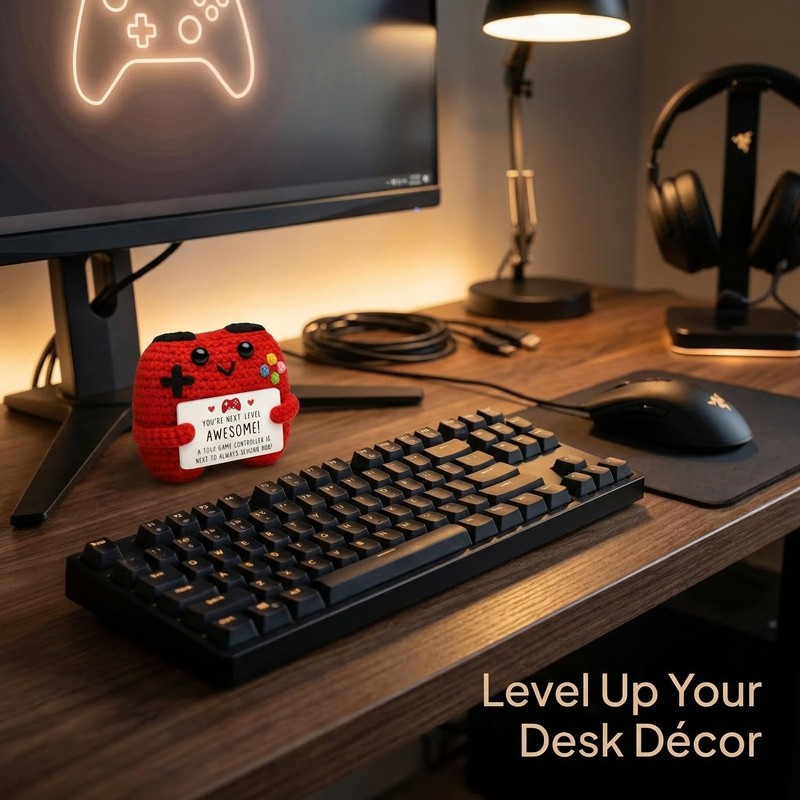 ZZOZPOP Awesome​ Crochet Game Controller Doll, Gamer Gifts​ for Men,