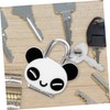 Operitacx Panda Mini Lock Key Cute Cartoon Metal Padlock for